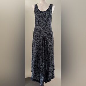 Fresh Produce Sleeveless Midi Dress 💯 Stretch Cotton Y2K Medieval Style Large